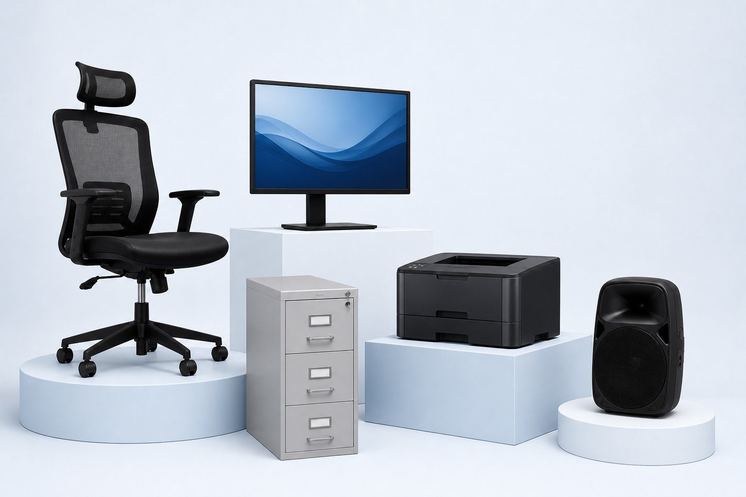 Komposisi furniture dan peralatan untuk ruang rapat kantor